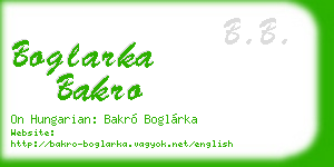 boglarka bakro business card